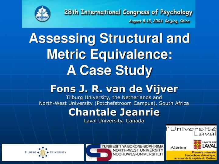 assessing structural and metric equivalence a case study