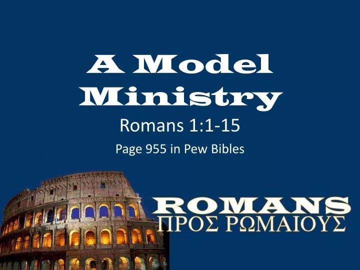 a model ministry