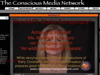 The ANTI-Christ Conspiracy!
