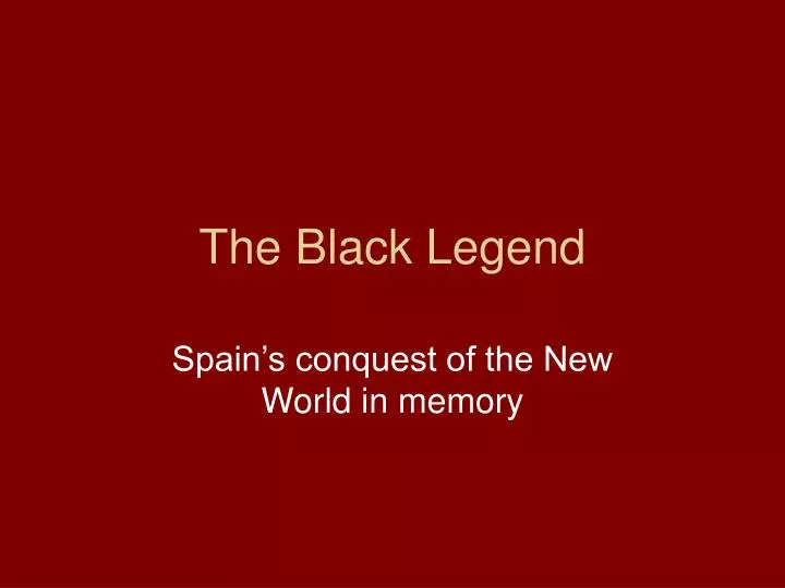 the black legend
