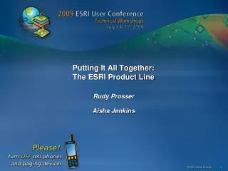 Putting It All Together: The ESRI Product Line