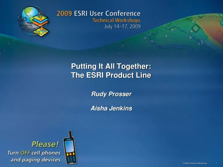 putting it all together the esri product line
