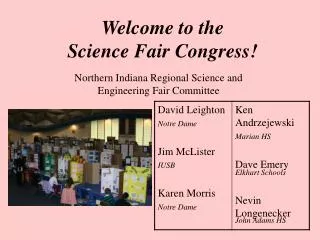 Welcome to the Science Fair Congress!