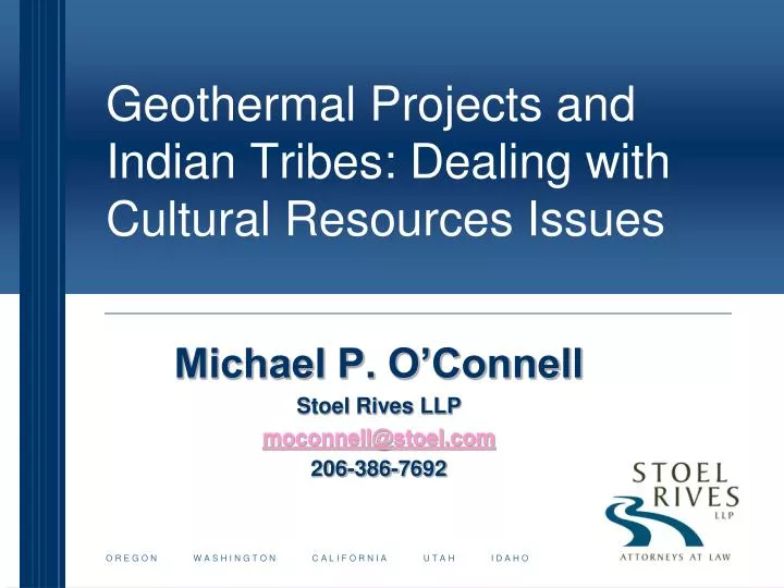 geothermal projects and indian tribes dealing with cultural resources issues