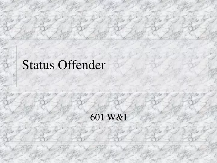 status offender