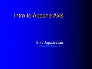 Intro to Apache Axis