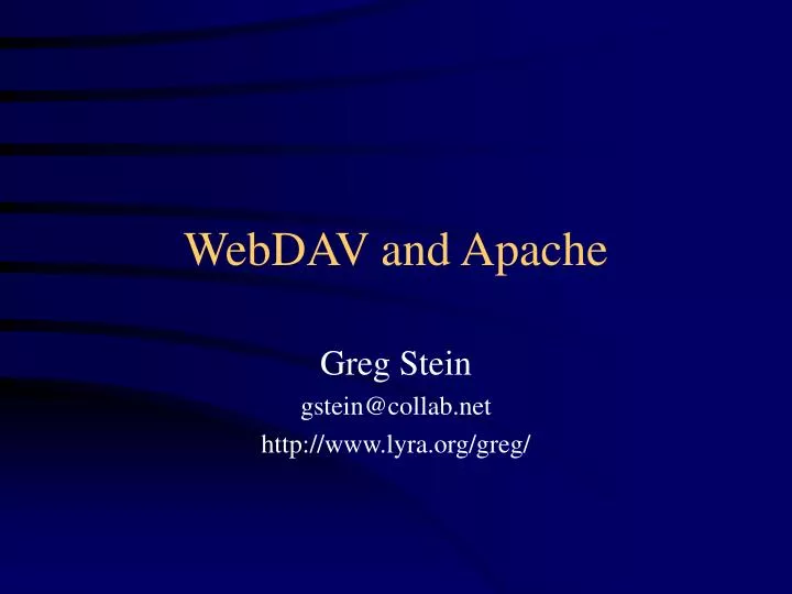 webdav and apache