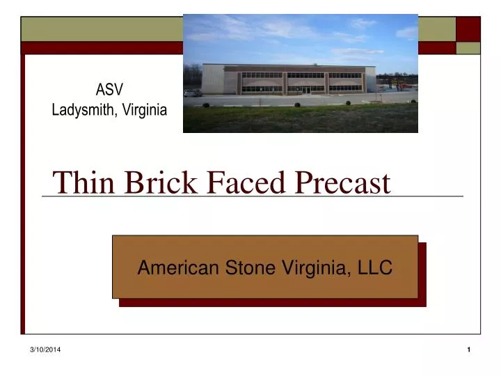 thin brick faced precast