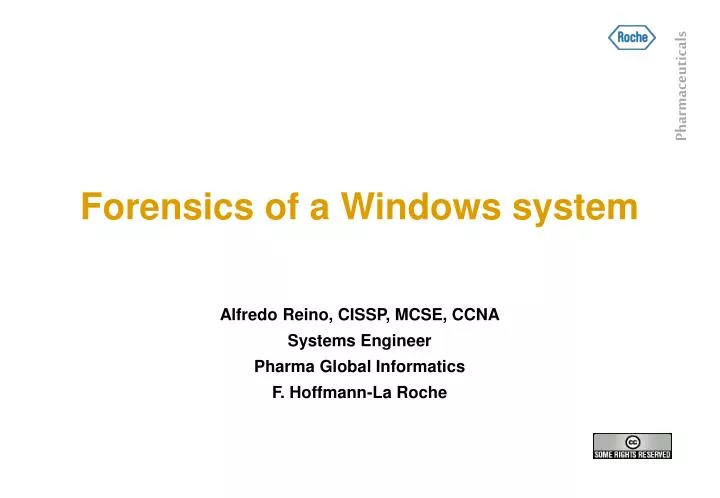 forensics of a windows system