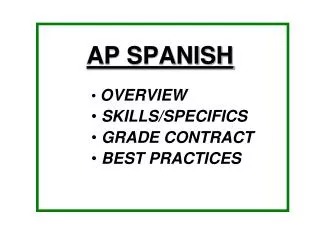 AP SPANISH