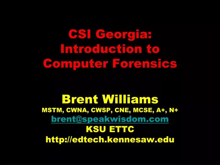csi georgia introduction to computer forensics
