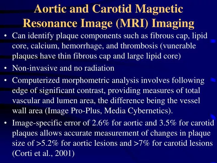 aortic and carotid magnetic resonance image mri imaging