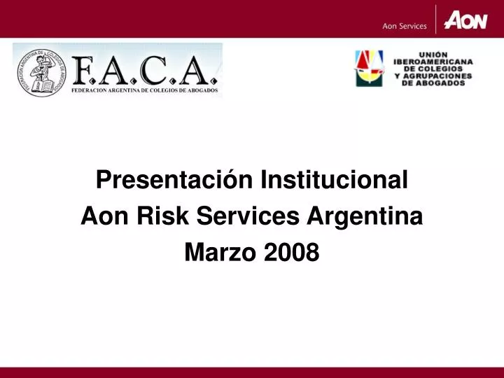 presentaci n institucional aon risk services argentina marzo 2008
