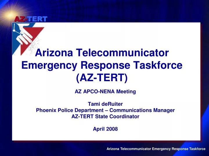 arizona telecommunicator emergency response taskforce az tert