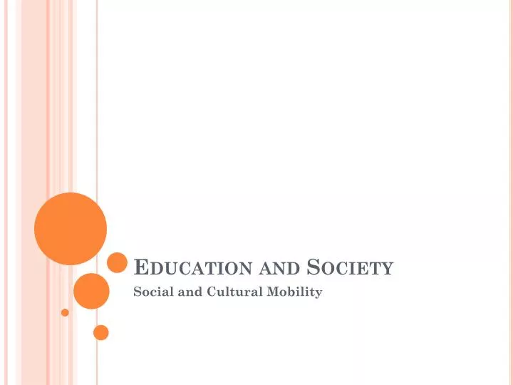 education and society