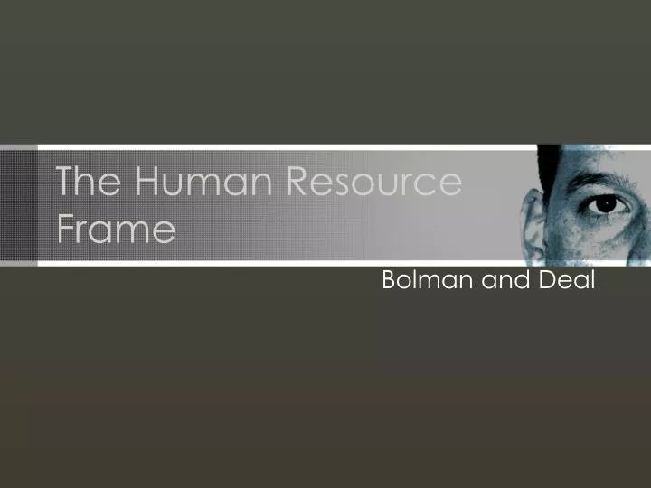the human resource frame
