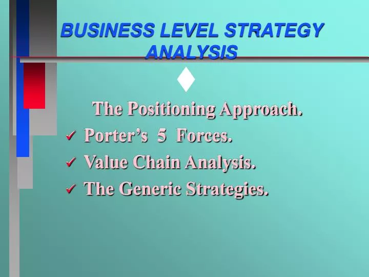 business level strategy analysis