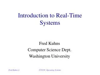 Introduction to Real-Time Systems