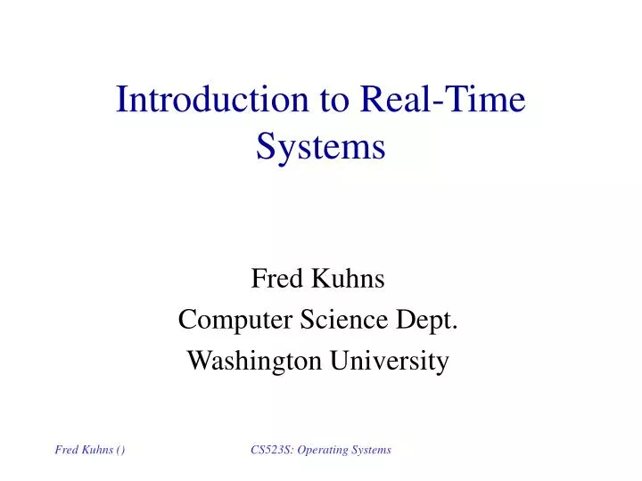 introduction to real time systems