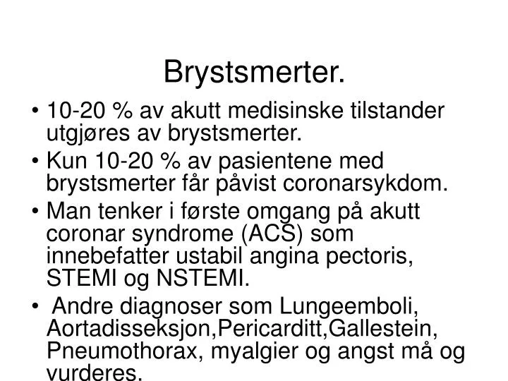 brystsmerter