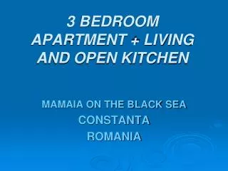 3 BEDROOM APARTMENT + LIVING AND OPEN KITCHEN