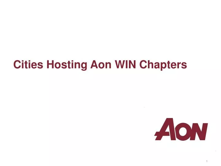 cities hosting aon win chapters