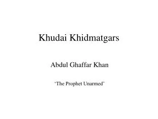 Khudai Khidmatgars