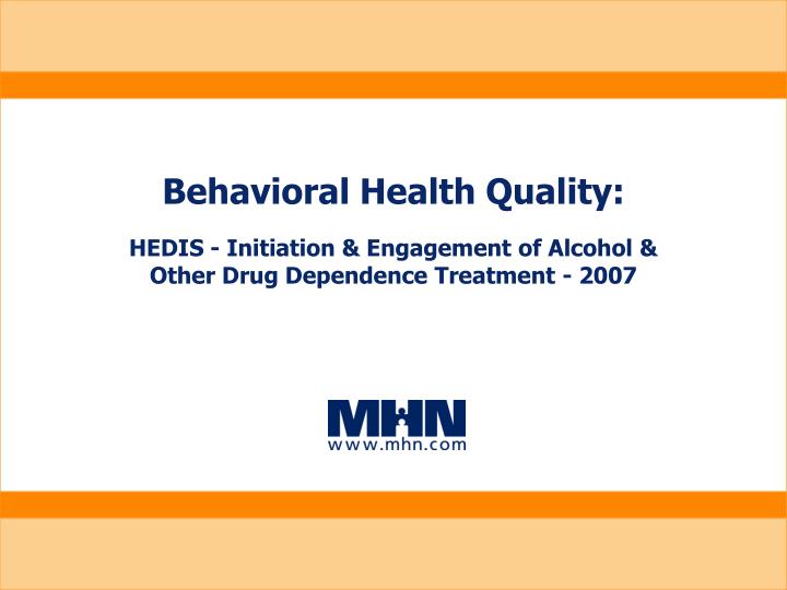 behavioral health quality