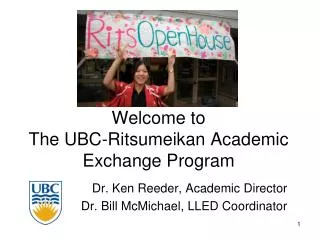 Welcome to The UBC-Ritsumeikan Academic Exchange Program