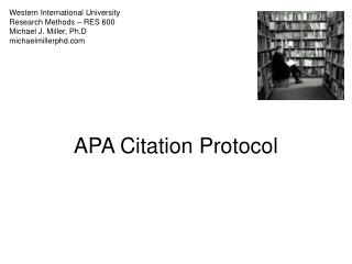 APA Citation Protocol
