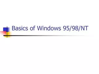 Basics of Windows 95/98/NT
