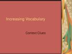 Increasing Vocabulary - slide 1