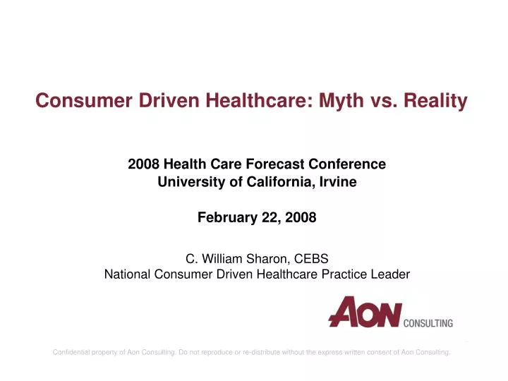 consumer driven healthcare myth vs reality