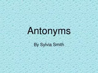 Antonyms
