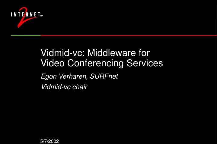 vidmid vc middleware for video conferencing services