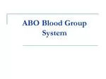 ABO Blood Group System - slide 1
