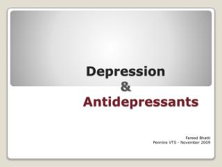 Depression &amp; Antidepressants