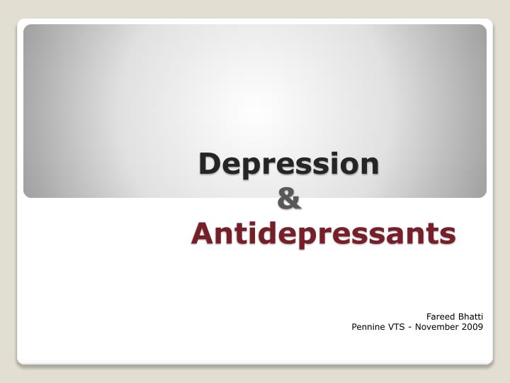 depression antidepressants