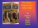 The Great Depression 1920-1940