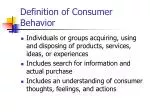 Definition of Consumer Behavior - slide 1