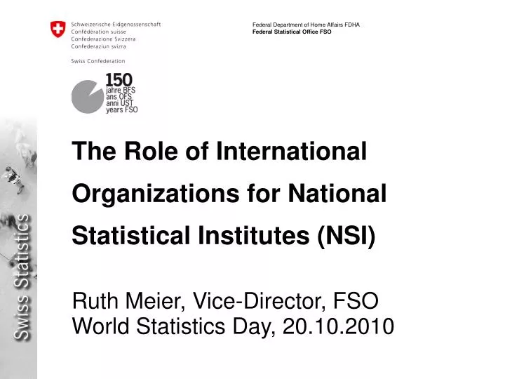 the role of international organizations for national statistical institutes nsi