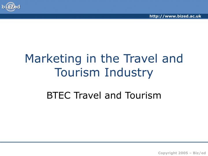 marketing in the travel and tourism industry