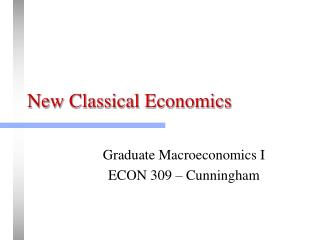 New Classical Economics