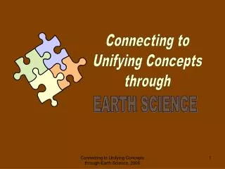 Connecting to Unifying Concepts through