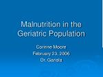 Malnutrition in the Geriatric Population