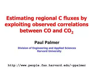 Estimating regional C fluxes by exploiting observed correlations between CO and CO 2
