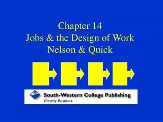 Chapter 14 Jobs &amp; the Design of Work Nelson &amp; Quick