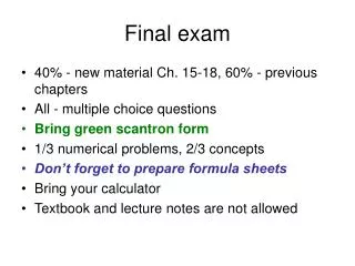 Final exam