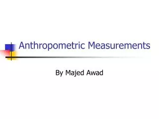Anthropometric Measurements