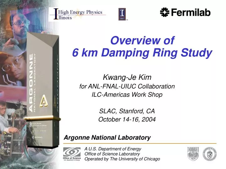 overview of 6 km damping ring study